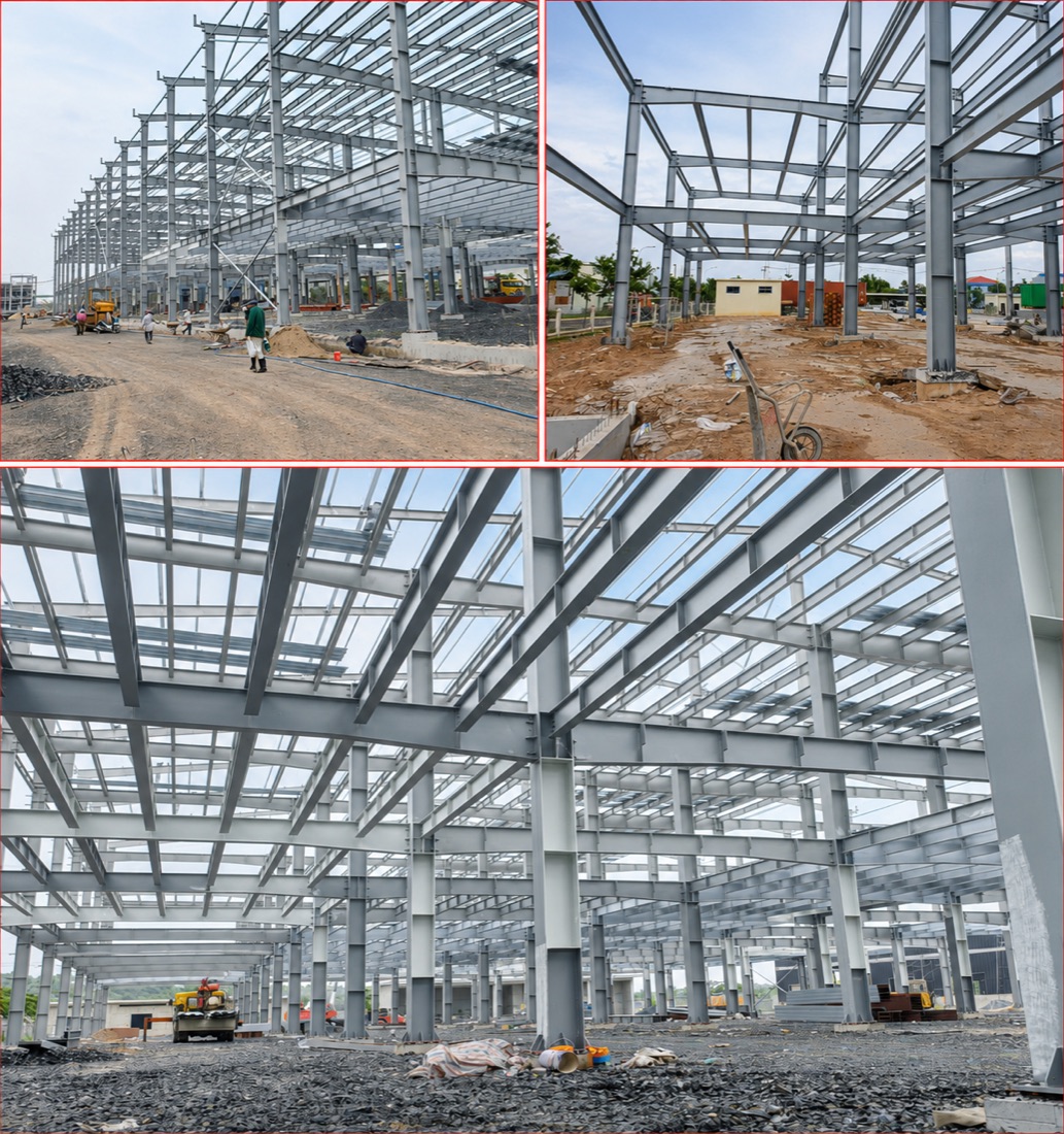 Công trường Vina Wood, Công ty Toàn Tâm Phát thi công kết cấu thép